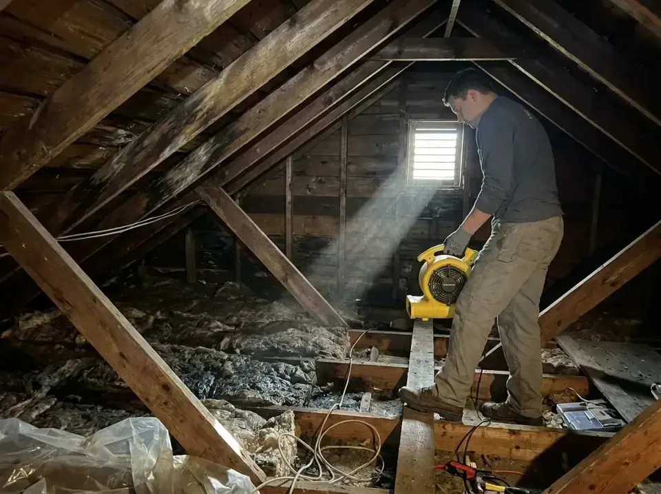 attic-water-damage-drying-proc-007 — frequently asked questions, Emergency Water Extraction & 24/7 Flood Response in Belmont…